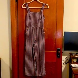 Xhileration striped polyester jumpsuit